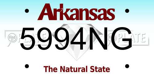 5994NG Arkansas License Plate