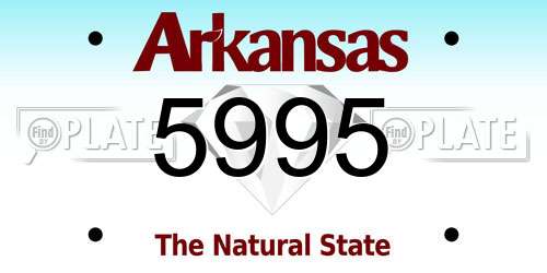5995 Arkansas License Plate