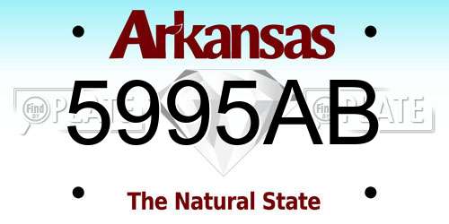 5995AB Arkansas License Plate