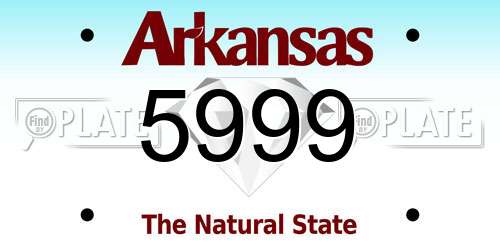 5999 Arkansas License Plate
