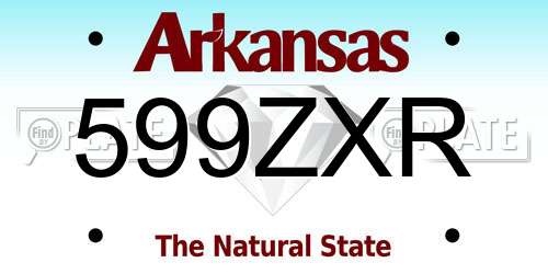 599ZXR Arkansas License Plate