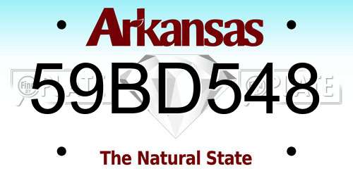 59BD548 Arkansas License Plate