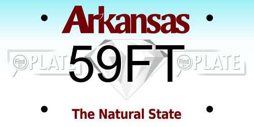 59FT Arkansas License Plate