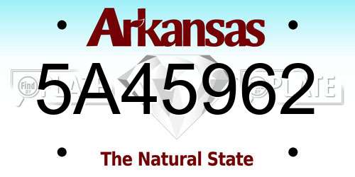 5A45962 Arkansas License Plate