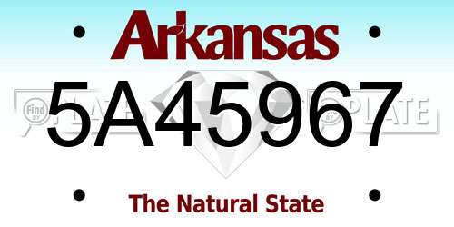 5A45967 Arkansas License Plate