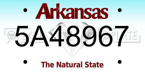 5A48967 Arkansas License Plate
