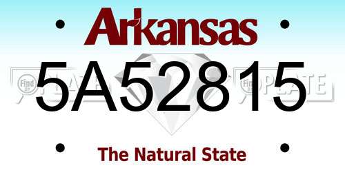 5A52815 Arkansas License Plate