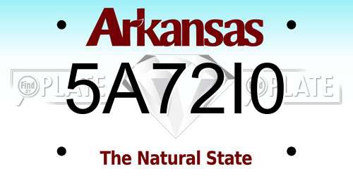 5A72I0 Arkansas License Plate