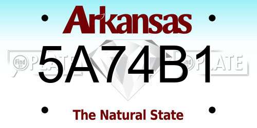 5A74B1 Arkansas License Plate