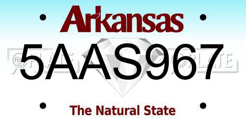 5AAS967 Arkansas License Plate