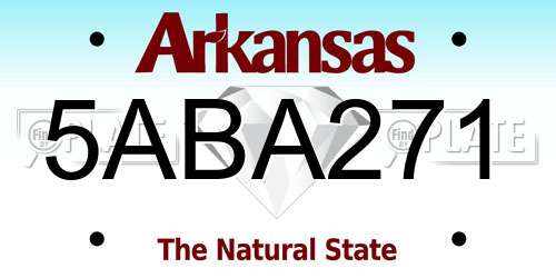 5ABA271 Arkansas License Plate