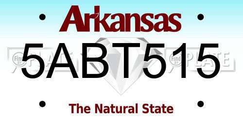 5ABT515 Arkansas License Plate