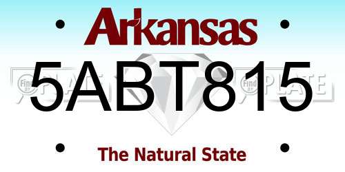 5ABT815 Arkansas License Plate