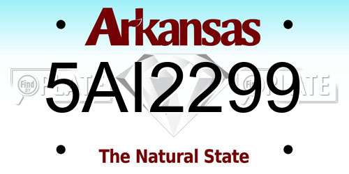 5AI2299 Arkansas License Plate