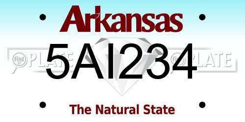 5AI234 Arkansas License Plate