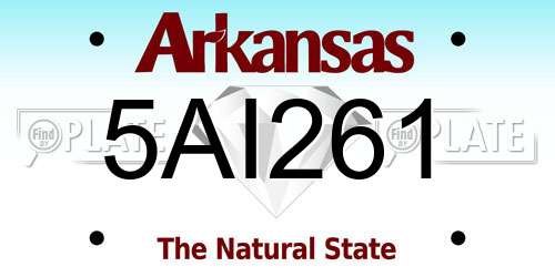5AI261 Arkansas License Plate