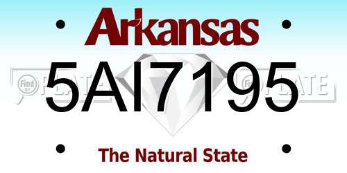 5AI7195 Arkansas License Plate