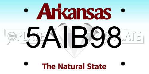 5AIB98 Arkansas License Plate