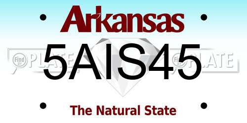 5AIS45 Arkansas License Plate