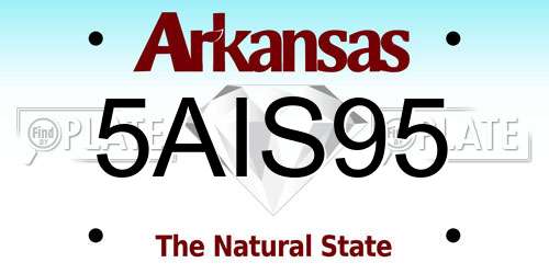 5AIS95 Arkansas License Plate