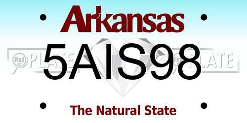 5AIS98 Arkansas License Plate