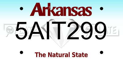 5AIT299 Arkansas License Plate