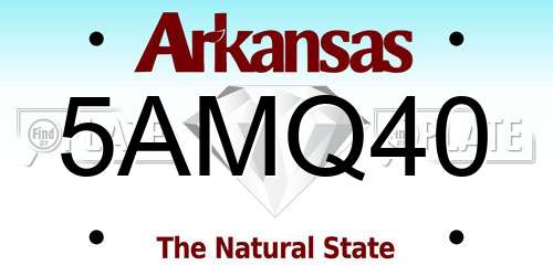 5AMQ40 Arkansas License Plate