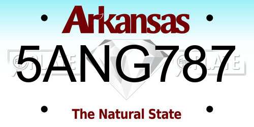 5ANG787 Arkansas License Plate