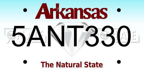 5ANT330 Arkansas License Plate