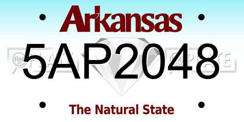 5AP2048 Arkansas License Plate