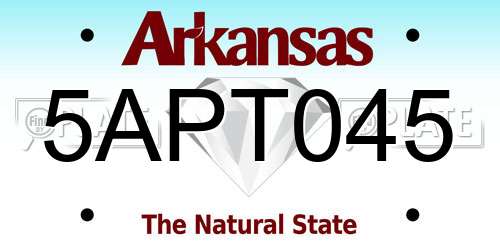 5APT045 Arkansas License Plate