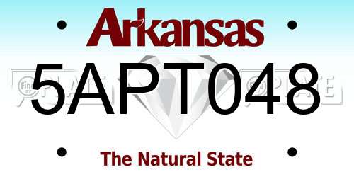 5APT048 Arkansas License Plate