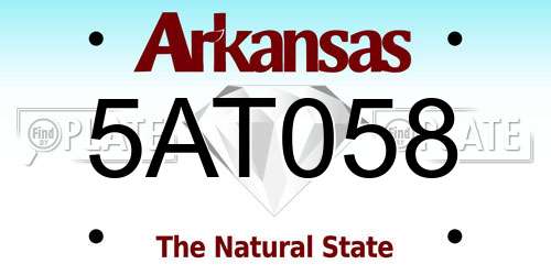 5AT058 Arkansas License Plate