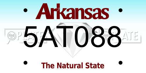 5AT088 Arkansas License Plate