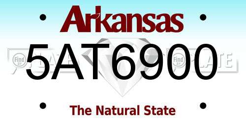 5AT6900 Arkansas License Plate