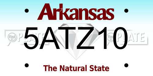 5ATZ10 Arkansas License Plate