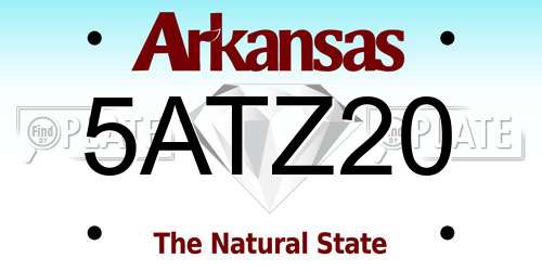 5ATZ20 Arkansas License Plate