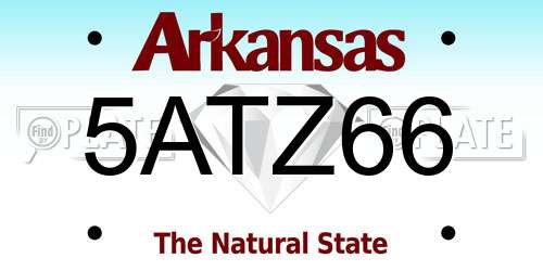 5ATZ66 Arkansas License Plate