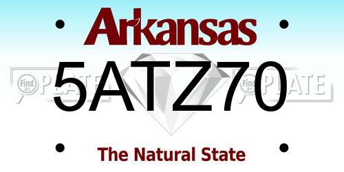 5ATZ70 Arkansas License Plate