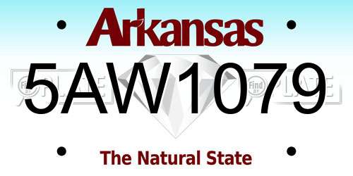 5AW1079 Arkansas License Plate