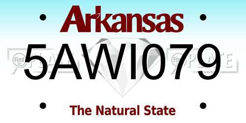 5AWI079 Arkansas License Plate