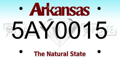 5AY0015 Arkansas License Plate