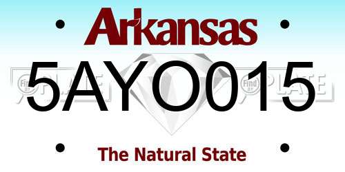 5AYO015 Arkansas License Plate