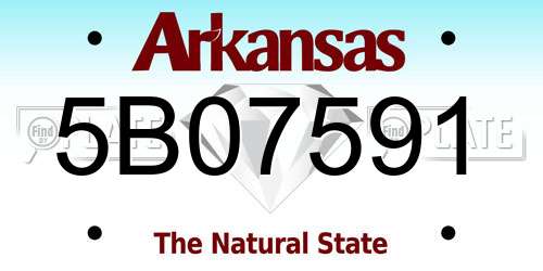 5B07591 Arkansas License Plate