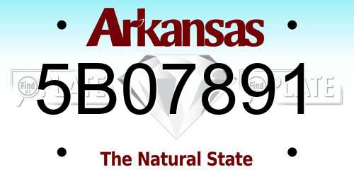 5B07891 Arkansas License Plate