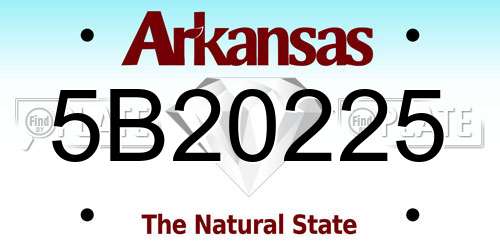 5B20225 Arkansas License Plate