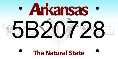 5B20728 Arkansas License Plate