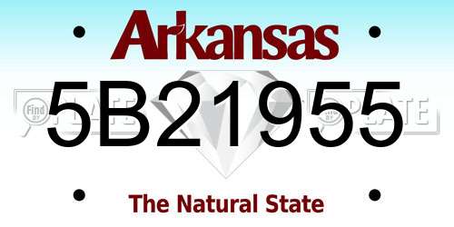 5B21955 Arkansas License Plate