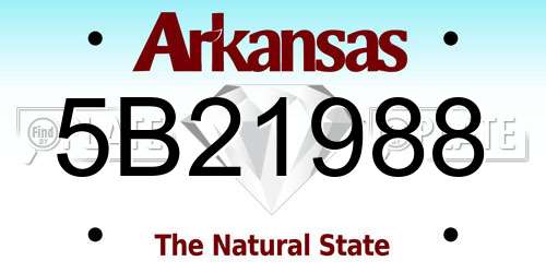 5B21988 Arkansas License Plate