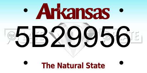 5B29956 Arkansas License Plate